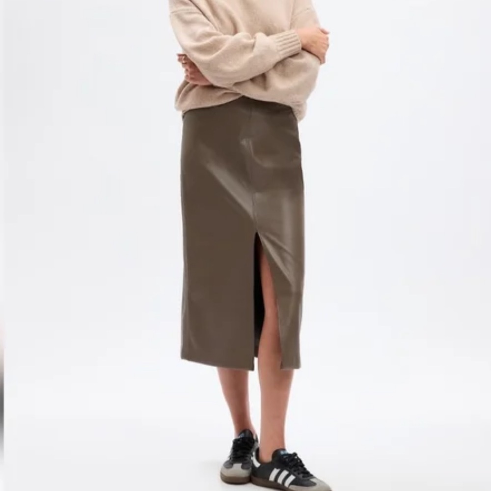 GAP cashmere Brown Pencil Skirt with Slit